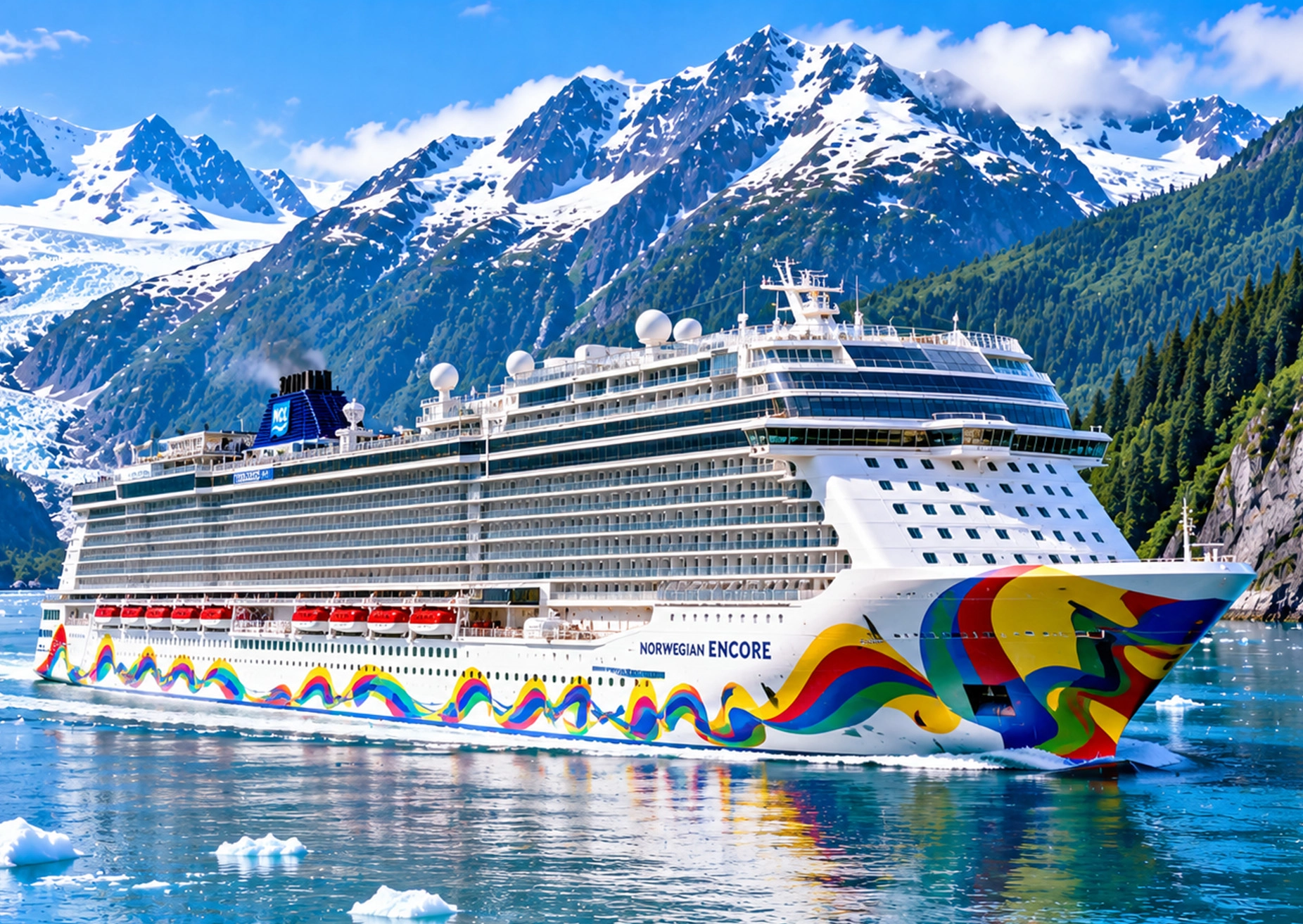 Norwegian Encore cruising Alaska