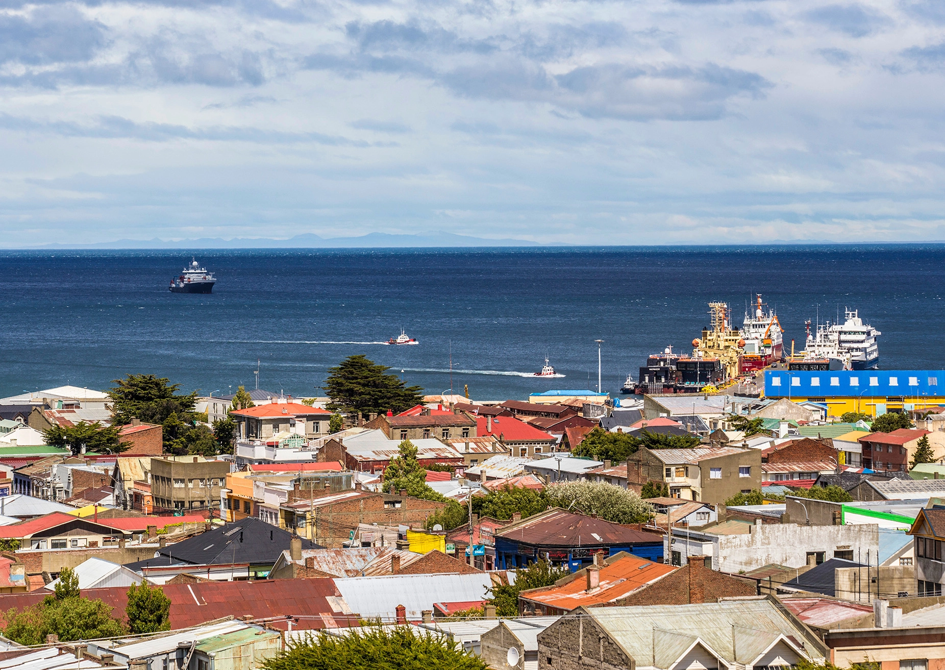 Skyline of Punta Arenas, Patagonia Chilena, Chile