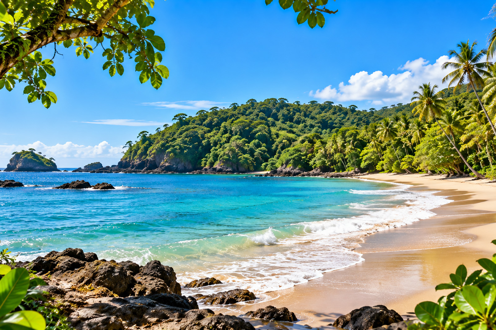 Tropical coastline at Manuel Antonio Costa Rica