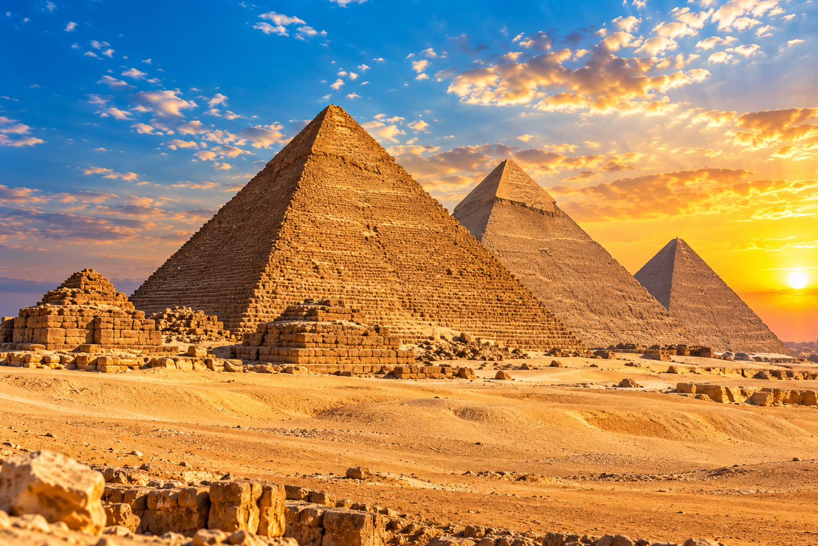 Great Pyramids of Giza in Egypt