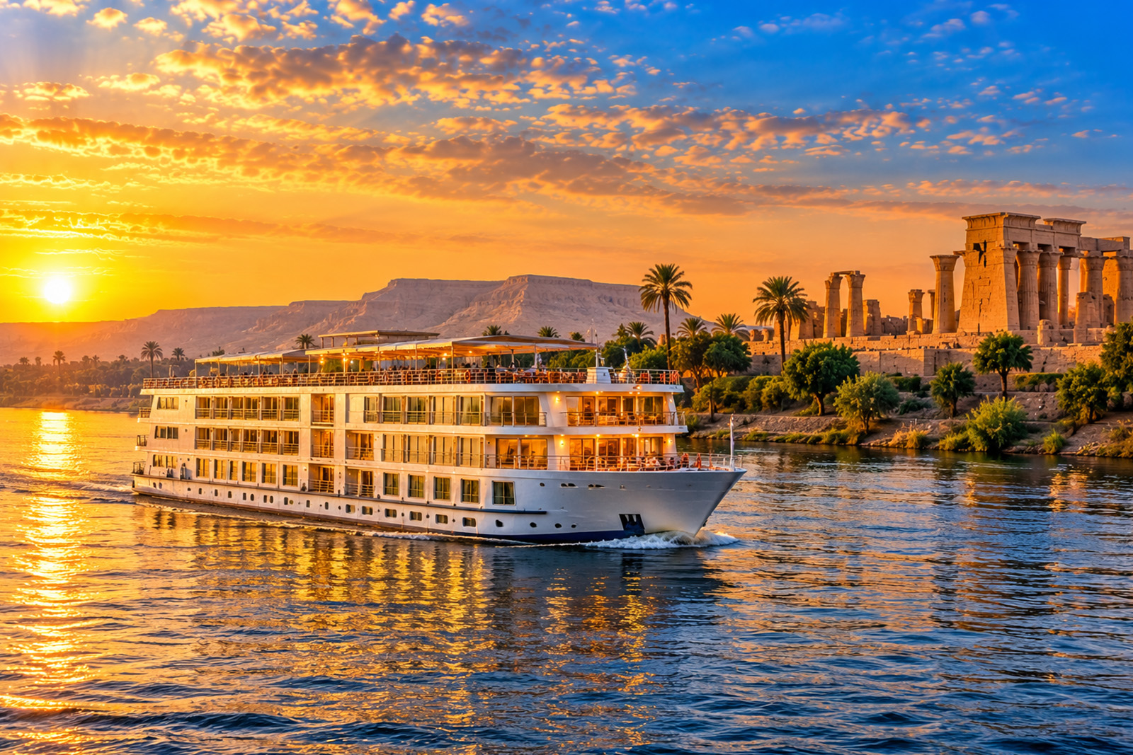 Nile River cruise through Egypt
