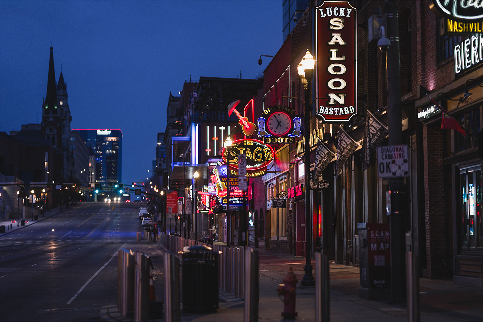 Downtown Nashville honky-tonks