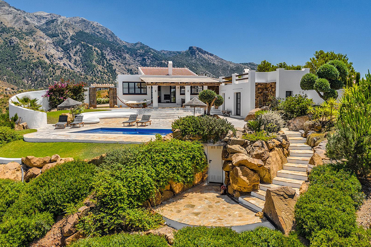 Pilates retreat setting in the scenic Andalusian countryside of Spain