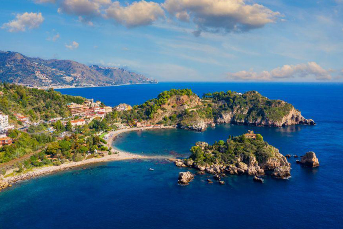 Mediterranean coastal scenery in Sicily Italy for a Pilates vacation