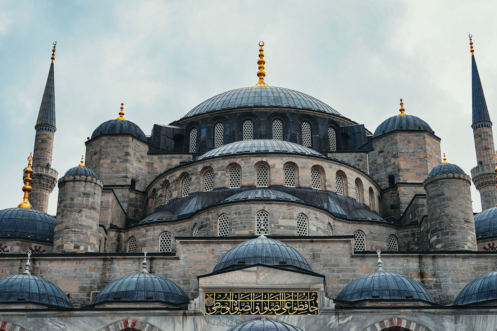 Magnificent Blue Mosque with elegant domes and minarets in historic Istanbul Turkey